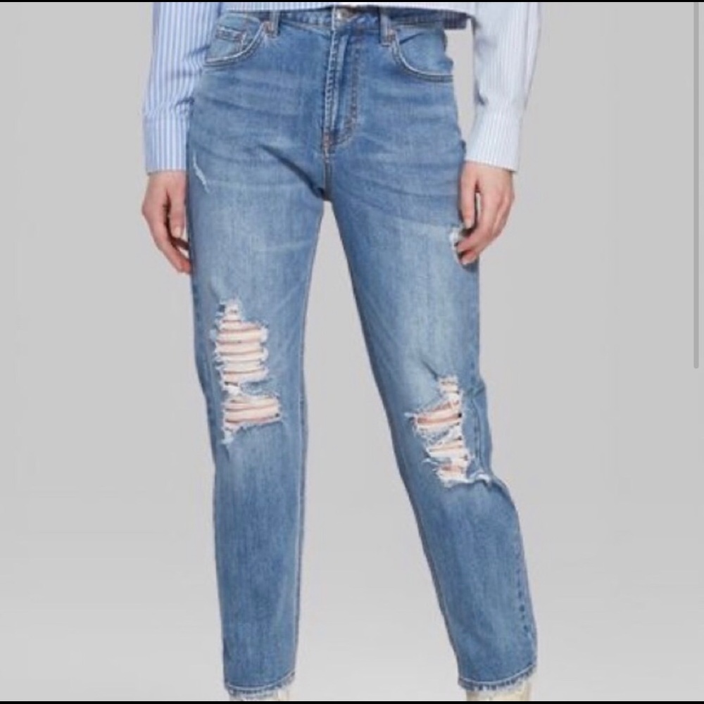 high rise mom jean